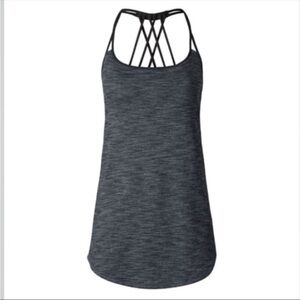 Lululemon Lighten Up Tank Heathered Black‎ / Black Size 6
